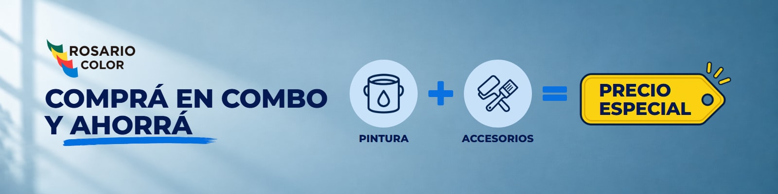 Comprá en combo y ahorrá: pintura más accesorios a precio especial