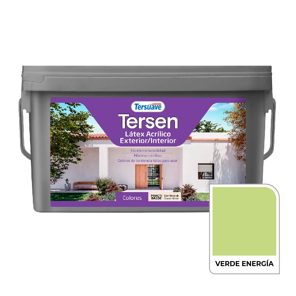 Latex Exterior-Interior Tersen Verde Energia 4 L
