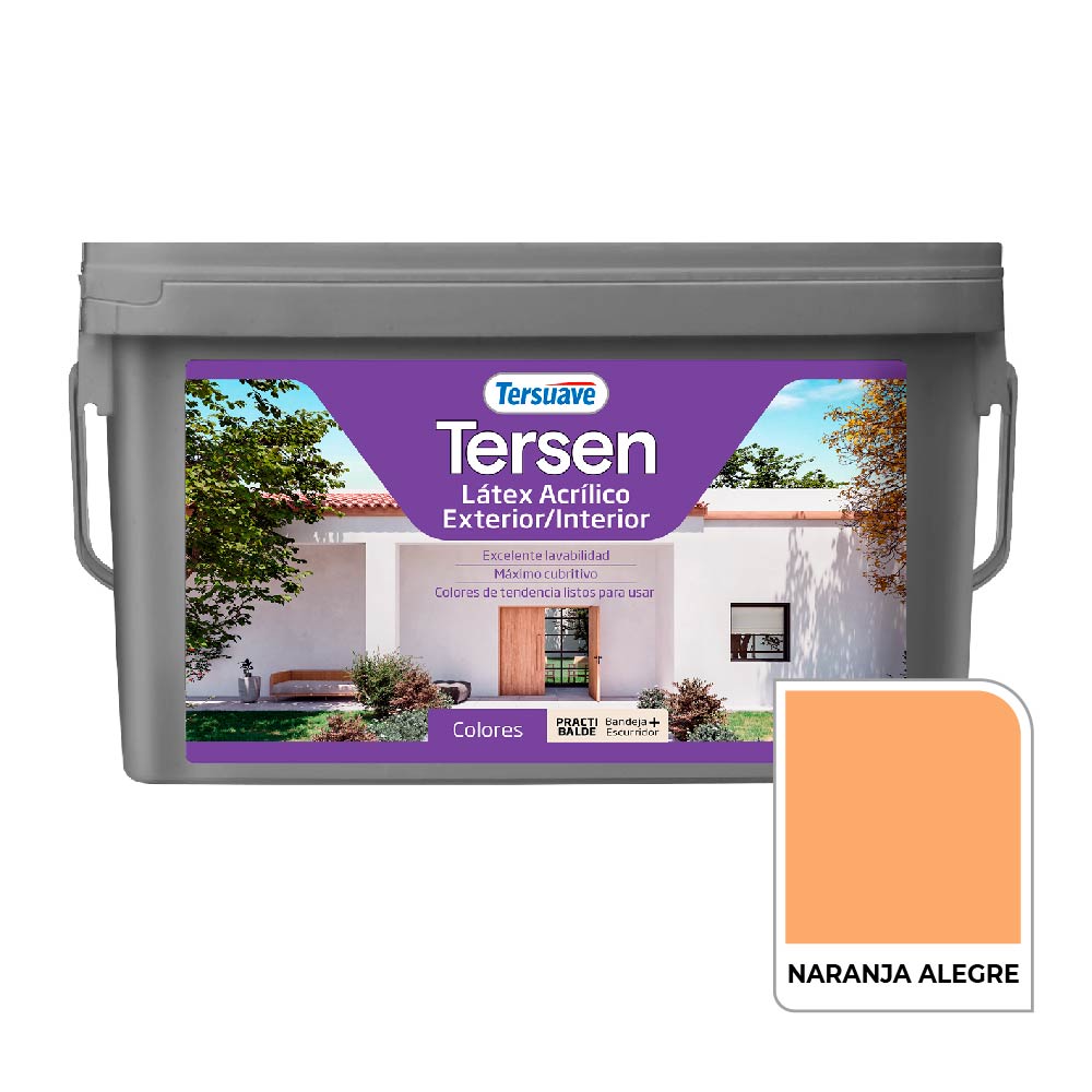 Latex Exterior-Interior Tersen Naranja Alegre 4 L