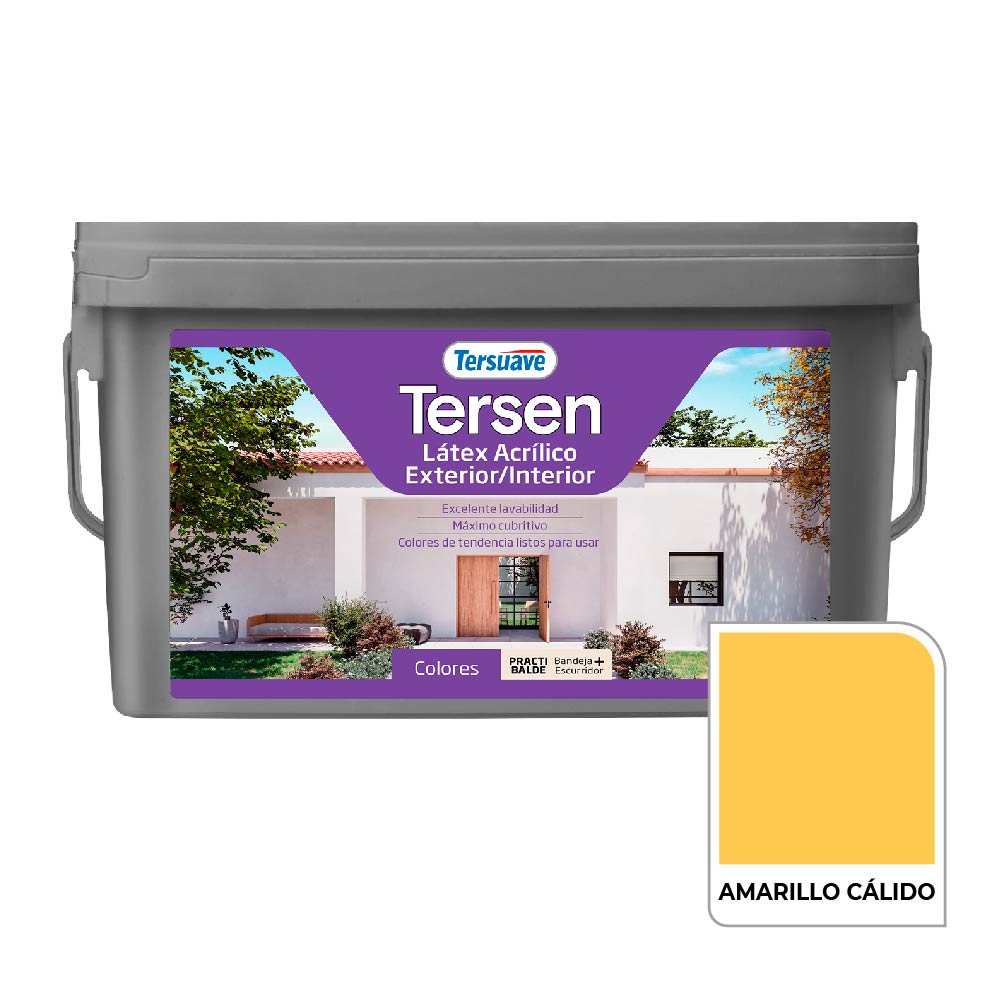 Latex Exterior-Interior Tersen Amarillo Calido 4 L