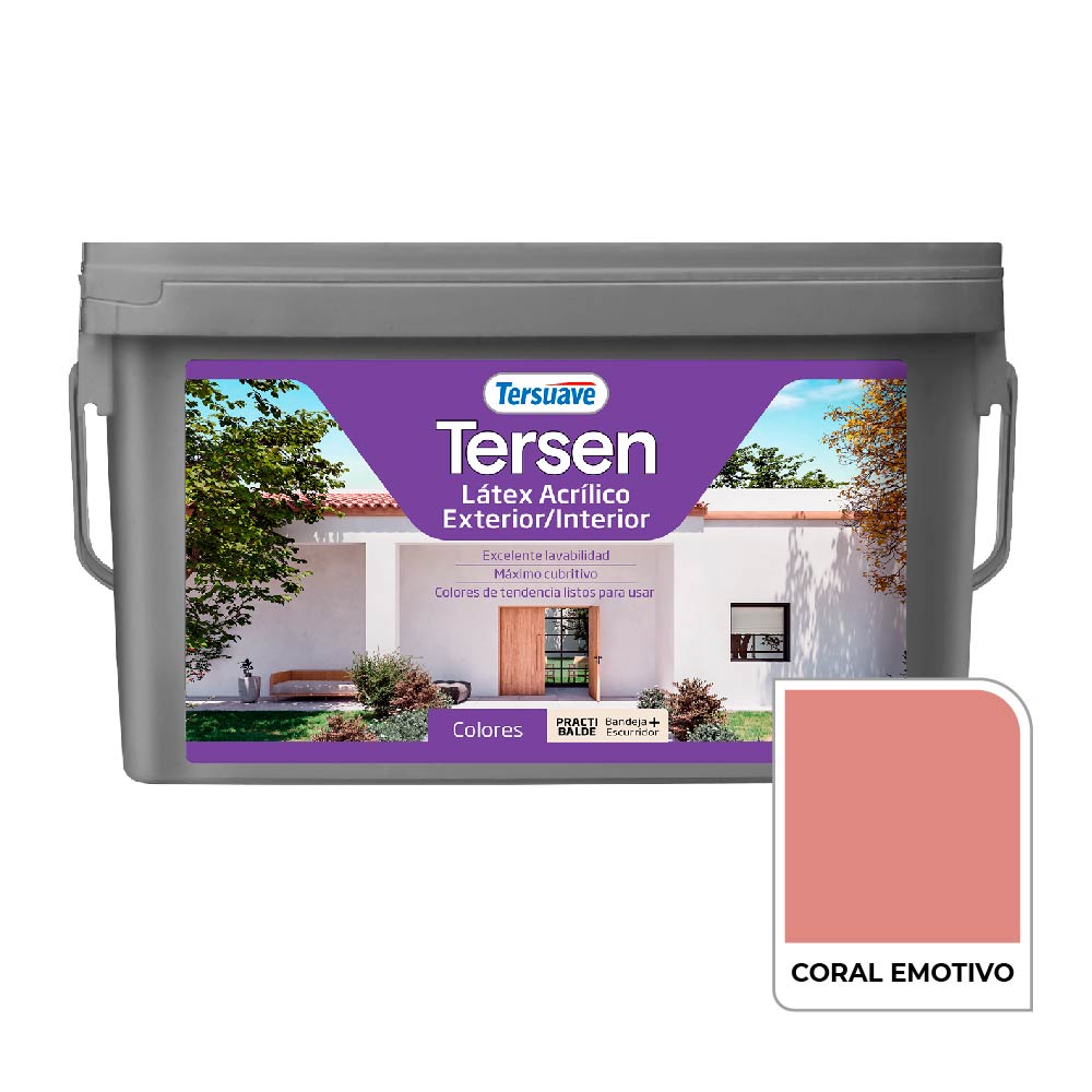 Latex Exterior-Interior Tersen Coral Emotivo 4 L