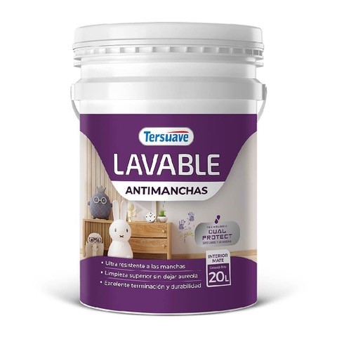 Lavable Antimanchas Interior Tersuave Blanco Mate 20 L